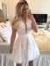 Bridelily A-Line Sleeveless V-neck Tulle With Beading Short/Mini Dresses - Prom Dresses