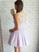 Bridelily A-Line Tulle Sleeveless Short/Mini With Lace Prom Dresses - Prom Dresses