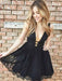 Bridelily A-Line V-Neck Lace Sleeveless Short/Mini Dresses - Prom Dresses