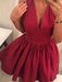 Bridelily A-Line V-neck Satin With Ruched Sleeveless Short/Mini Dresses - Prom Dresses