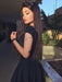 Bridelily A-Line V-Neck Sleeveless Lace Satin Two Piece Short/Mini Dresses - Prom Dresses