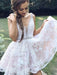 Bridelily A-Line V-neck Sleeveless Tulle With Applique Short/Mini Dresses - Prom Dresses