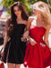 Bridelily A-Line With Ruched Strapless Satin Sleeveless Short/Mini dresses - Prom Dresses