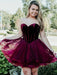 Bridelily A-Line With Ruffles Sweetheart Organza Sleeveless Short/Mini Dresses - Prom Dresses