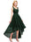 Bridelily Beautiful A-line Crew Hi-lo Lace Dresses - Dark Green / S - lace dresses