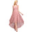 Bridelily Beautiful A-line Crew Hi-lo Lace Dresses - Dusty Pink / S - lace dresses