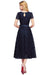 Bridelily Burgundy Short Sleeves Flower Lace V-neck Dresses with Sash - lace dresses
