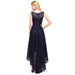 Bridelily Halter Sheath Asymmetrical Burgundy Lace Dresses - lace dresses