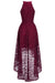 Bridelily Halter Sheath Asymmetrical Burgundy Lace Dresses - lace dresses