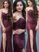 Bridelily Mermaid Sleeveless Sweetheart Sweep/Brush Train With Ruffles Sequins Dresses - Prom Dresses