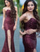 Bridelily Mermaid Sleeveless Sweetheart Sweep/Brush Train With Ruffles Sequins Dresses - Prom Dresses