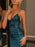 Bridelily Sheath Spaghetti Straps V-neck Sequins Short/Mini Dresses - Prom Dresses