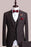 Donhue Formal Brown Plaid Three Pieces Men Suits For Business