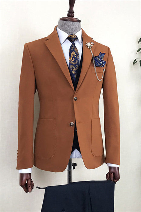 Adrian Newest Brown Single Breasted Notched Lapel Business Men Suits