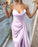 Brown Sweetheart Sleeveless Mermaid Prom Dress with Split and Ruffles