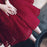 Burgundy Lace V-neck Homecoming Dress Half Sleeve V Neck Short Prom Dresses - Prom Dresses