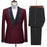 Addison Burgundy Slim Wedding Suits With Black Shawl Lapel