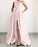 Burnt Orange One Shoulder Elegant Prom Dress A-Line Split with Pockets