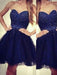 C| Bridelily A-Line Tulle Sweetheart Sleeveless Short/Mini With Beading Prom Dresses - Prom Dresses