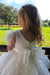 Cap Sleeves Tulle Sequins Flower Girl Dress Crew Neck Beadings Girl Party Dress Ball Gown with Bow - Prom Dresses