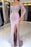 Charming Beaded Scoop Neck Ruched Satin Long Sleeves Prom Dress