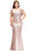 Charming Glitter Seuquins Cap Sleeves Mermaid Prom Dress Floor Length Evening Dress - Champagne / US 2 - Prom Dresses