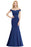 Charming Off-the-Shoulder Tulle Lace Appliques Mermaid Evening Gowns - Royal Blue / US 2 - Prom Dresses