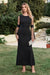 Charming Puff Sleeves Black Mermaid Evening Dress Jewel Neck Beadings Floor Length Formal Dress - Prom Dresses