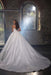 Charming Spaghetti Straps Beaded Ball Gown Wedding Dress with Chapel Train - wedding dress