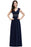 Charming V-Neck Aline Evening Dress with Chains Sleeveless Empire Chiffon Bridesmaid Dress - Black / US 2 - Prom Dresses