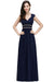 Charming V-Neck Aline Evening Dress with Chains Sleeveless Empire Chiffon Bridesmaid Dress - Black / US 2 - Prom Dresses