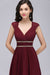 Charming V-Neck Aline Evening Dress with Chains Sleeveless Empire Chiffon Bridesmaid Dress - Prom Dresses