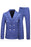 Clyde Chic Blue Plaid Peaked Lapel Two Pieces Men Suits For Business