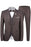 Ianden Chic Light Coffee Notched Lapel Three Pieces Business Men Suits