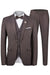 Ianden Chic Light Coffee Notched Lapel Three Pieces Business Men Suits