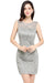 Chic Crew Neck Lace Mini Formal Dress Sleveless Short Party Wear Dress - Silver / US 2 - Prom Dresses