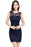 Chic Crew Neck Lace Mini Formal Dress Sleveless Short Party Wear Dress - Navy Blue / US 2 - Prom Dresses