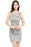 Chic Crew Neck Lace Mini Formal Dress Sleveless Short Party Wear Dress - Silver / US 2 - Prom Dresses