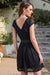 Chic Crew Neck Lace Mini Party Dress with Sash Short Formal Dress - Prom Dresses