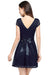 Chic Crew Neck Lace Mini Party Dress with Sash Short Formal Dress - Prom Dresses