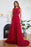 Chic Crew Neck Tulle Lace Aline Evening Dress Sleeveles Beading Party Wear Dress - Red / US 2 - Prom Dresses