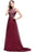 Chic Crew Neck Tulle Lace Aline Evening Dress Sleeveles Beading Party Wear Dress - Burgundy / US 2 - Prom Dresses