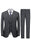 Bruno Chic Gray Three Pieces Notched Lapel Business Men Suits