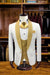 Sam Fashion Khaki Shawl Lapel Three Pieces Wedding Suits