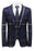 Ivor Chic Navy Blue Notched Lapel Three Pieces Men Suits For Business