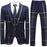 Ivor Chic Navy Blue Notched Lapel Three Pieces Men Suits For Business