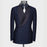 Gustave Chic Navy Blue Shawl Lapel Double Breasted Wedding Suits