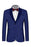 Feiix Chic Navy Blue Shawl Lapel Two Pieces Jacquard Men Suits For Wedding