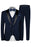 Barret Chic Deep Blue Shawl Lapel Three Pieces Wedding Suits For Men