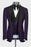 Gordon Purple Shawl Lapel Three Pieces Wedding Men Suits